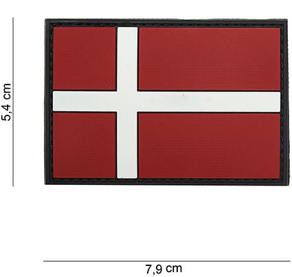 dansk flag patch PVC stof mærke