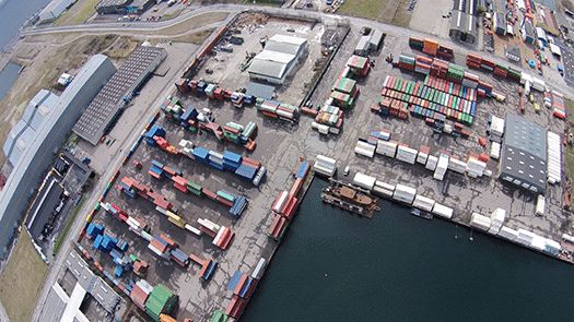 Container Care billed tage med drone