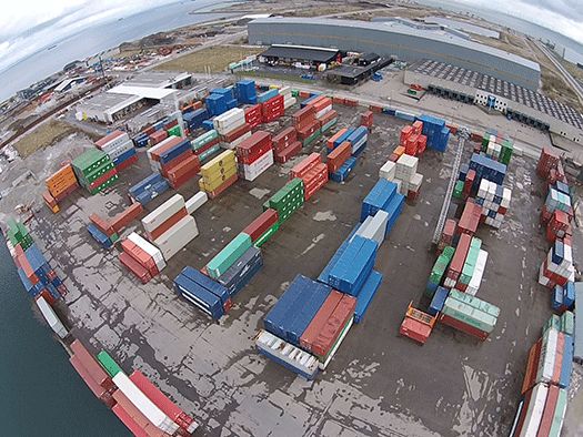 Container Care1 foto taget med drone