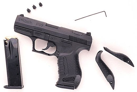 Walther P99 pistol med udskiftelige backstraps