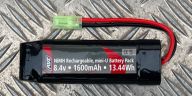 SD-pakke, batteri til AEG elektriske softairguns 8,4 volt 1600 mAh