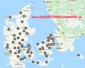 www.bueskydningdanmark.dk link til kort over beuskytteklubber og baner i Danmark