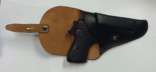 Politi læderhylster til tjenestepistol Walther PPK motorcykelbetjent type