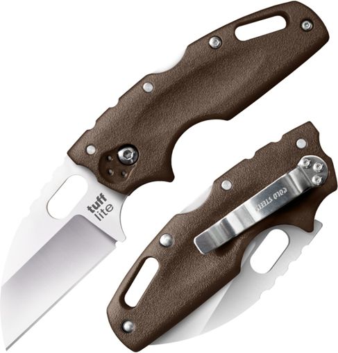 Cold Steel Tuff Lite foldekniv, robust lockback med enhåndsbetjening, clip til fastgørelse