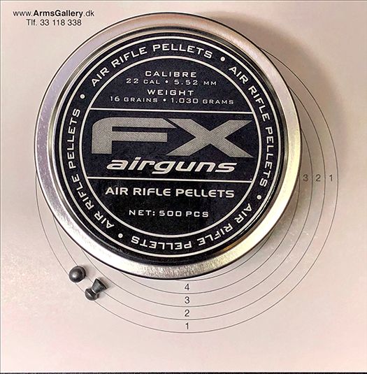 FX airguns 5,52 luftbøssehagl, ammunition til luftvåben .22 5,5 mm 1.03 gram 16 grains