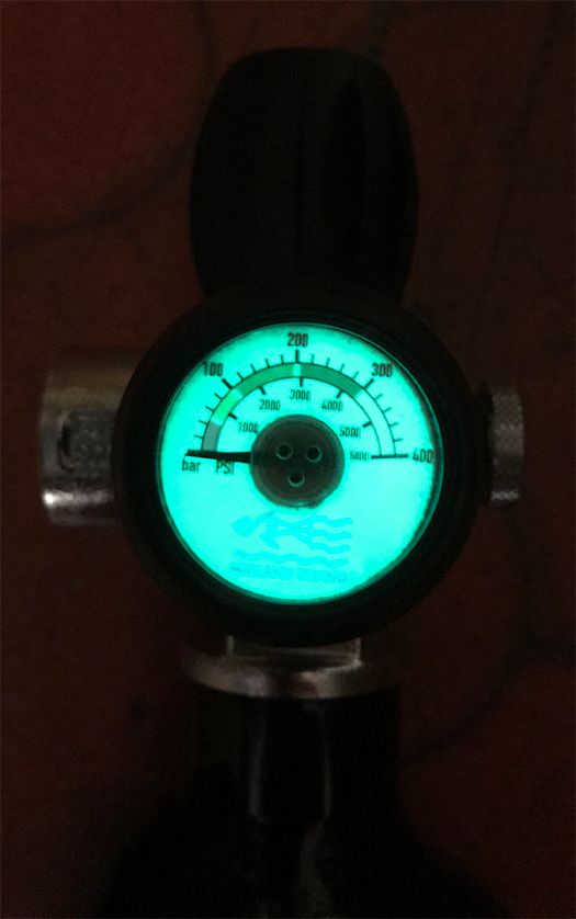 300 bar tryk ur til luftflasker GITD Glow in the dark