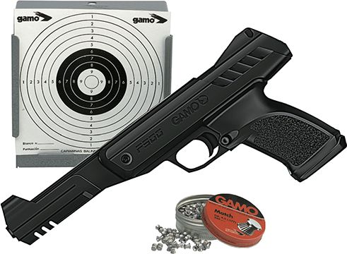 Gamo P900 pistol-sæt med skiver og hagl