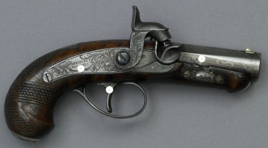 Derringerpistolen som blev brugt imod Præsident Lincoln år 1865
