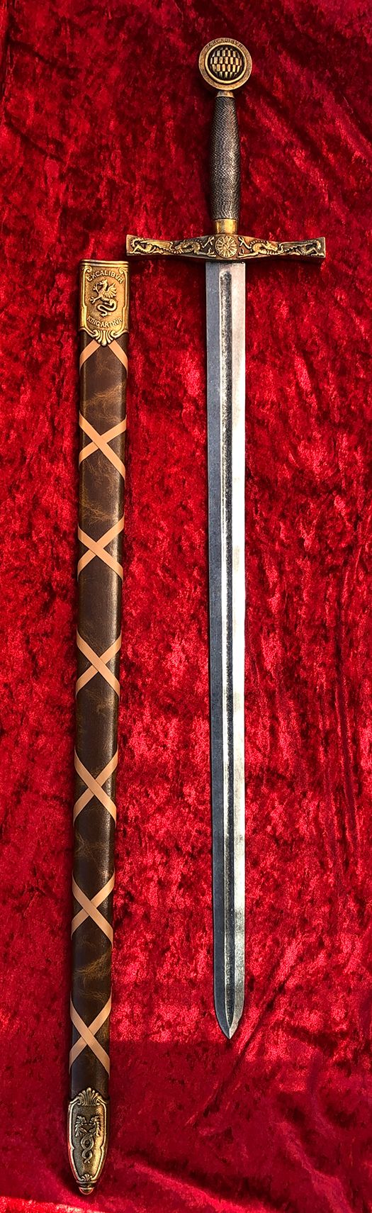 Denix 4170 og 4123 Excalibur sværdet i stenen