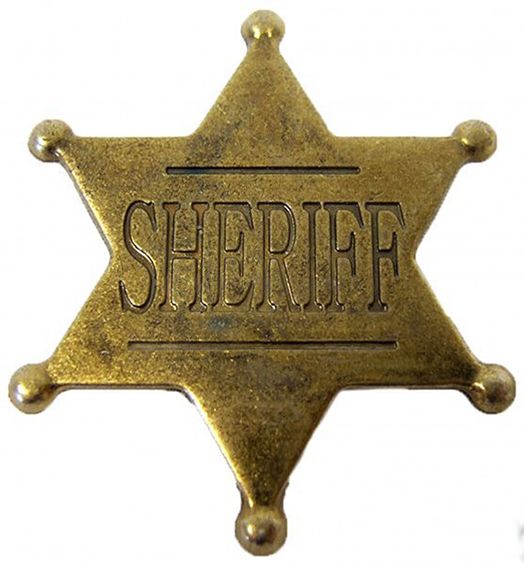 Sheriffstjerne, gylden broncefarvet 106