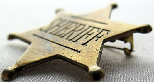 Sheriffstjerne, gylden broncefarvet 106