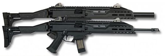 CZ scorpion evo 3 s1 carbine med og uden lyddæmperattrap 6 mm hardball softairgun