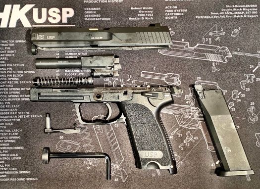Heckler & Koch USP pistol, kulsyredrevet co2 pistol til 6 mm BB plastkugler Uma2.6356