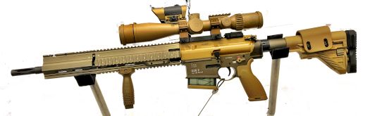 Heckler & Koch G28 sniper riffel, originalvåben, foto af KP (Arms Gallery) fra messe
