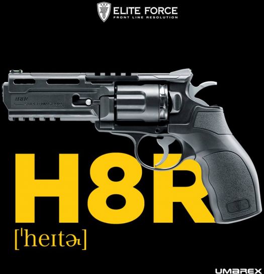 H8R softairrevolver til 6 mm BB kugler, kulsyredrevet 10 skuds