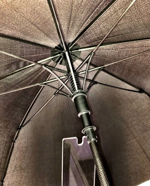 Walther paraply - med kulfiberstok som tåler 85 kilos sidetryk